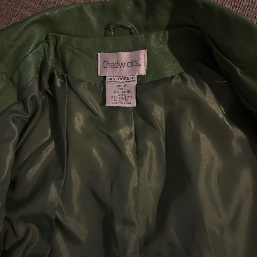 Chadwicks Green Leather Jacket